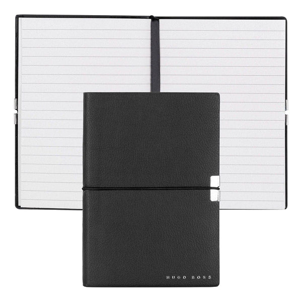 HUGO BOSS, Carnet Elegance Storyline, A6 ligné blanc, noir