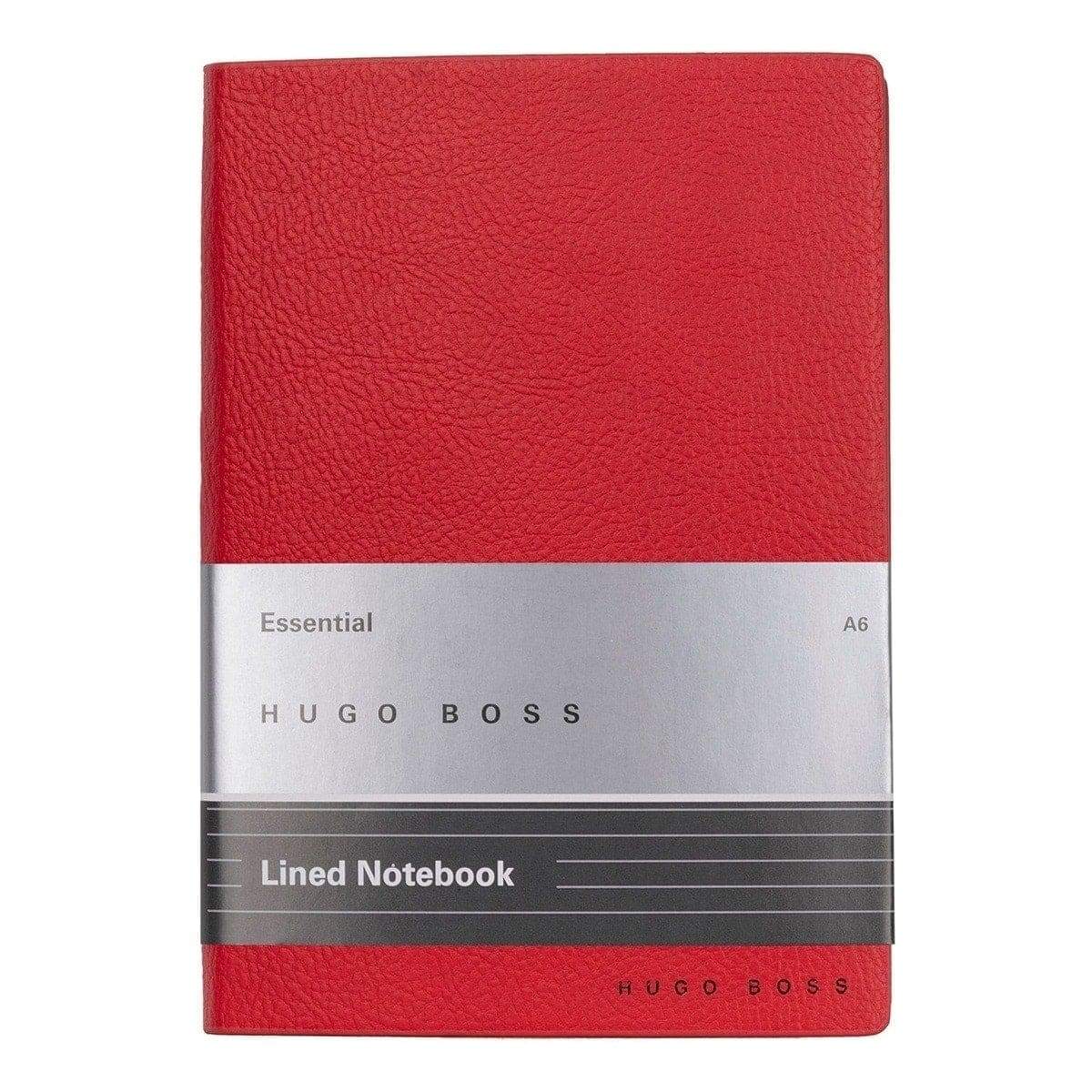 HUGO BOSS, Notizbuch Essential Storyline, A6 liniert weiss, rot-2