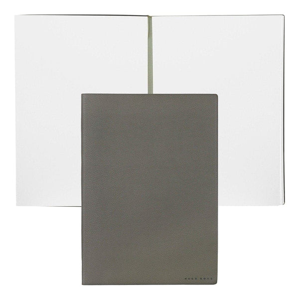 HUGO BOSS, carnet de notes Essential Storyline, B5 vierge blanc, kaki