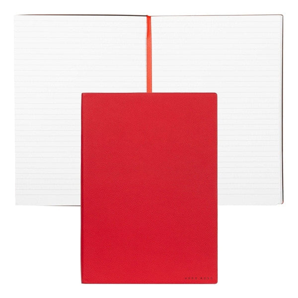 HUGO BOSS, carnet de notes Essential Storyline, B5 ligné blanc, rouge