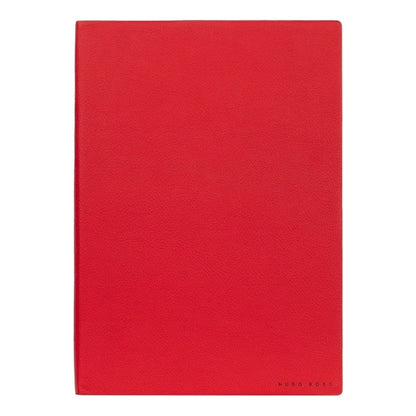 HUGO BOSS, Notizbuch Essential Storyline, B5 blanko weiss, rot-3