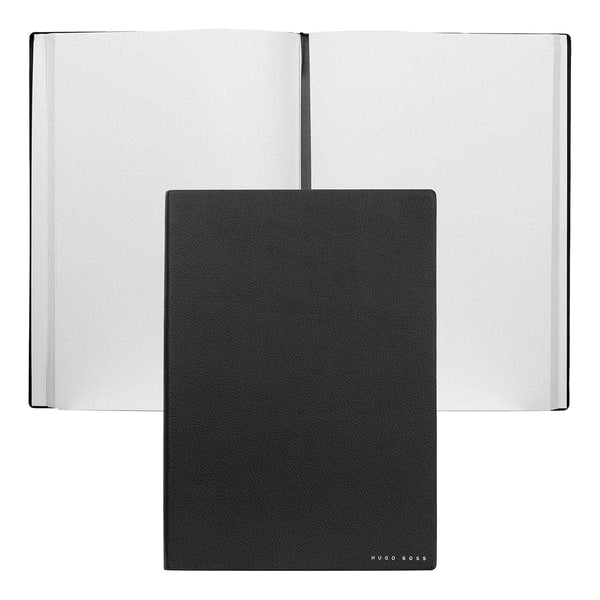 HUGO BOSS, carnet de notes Essential Storyline, B5 vierge blanc, noir
