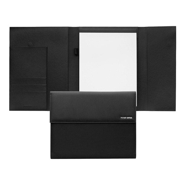 HUGO BOSS, Schreibmappe Pinstripe, A4, schwarz