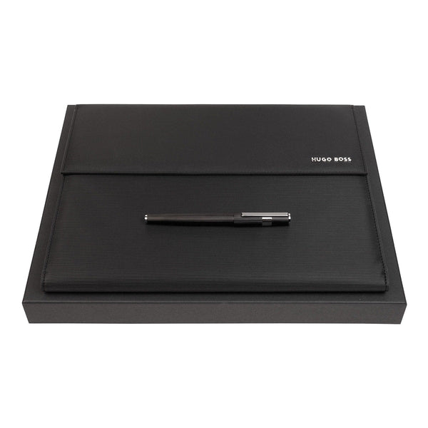 HUGO BOSS, set di scrittura, A4, nero