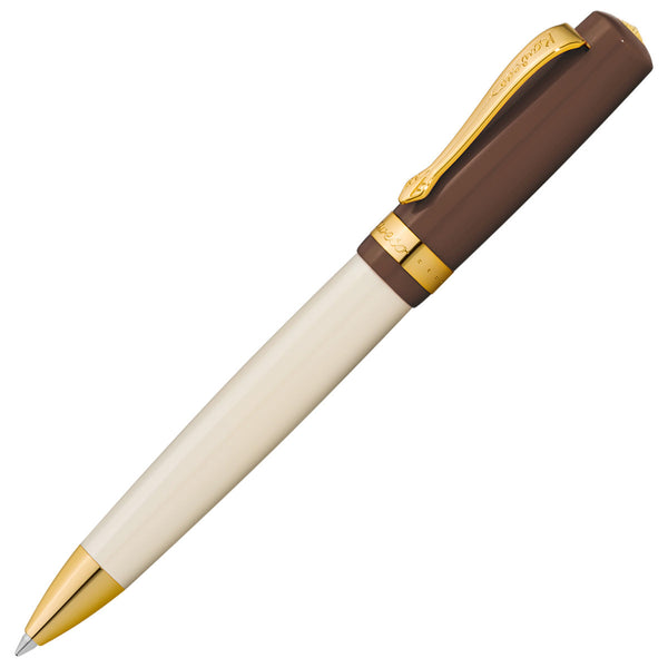 Kaweco, penna a sfera Student 20's Jazz, marrone-crema