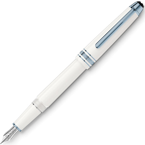 Montblanc, Füller Glacier, 145 Classique Eisblaue Zierelemente, 14K Feder, Glacier White