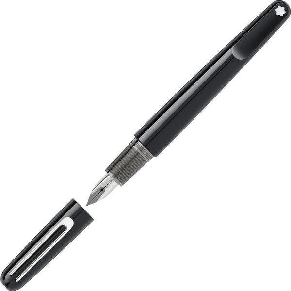 Montblanc, stylo plume M, plume 14 carats, noir
