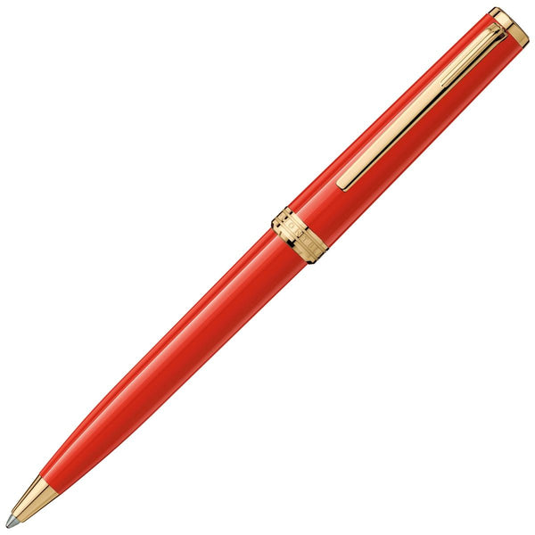 Montblanc, Stylo bille, PIX, Résine précieuse - Plaqué or, Rouge, Rouge