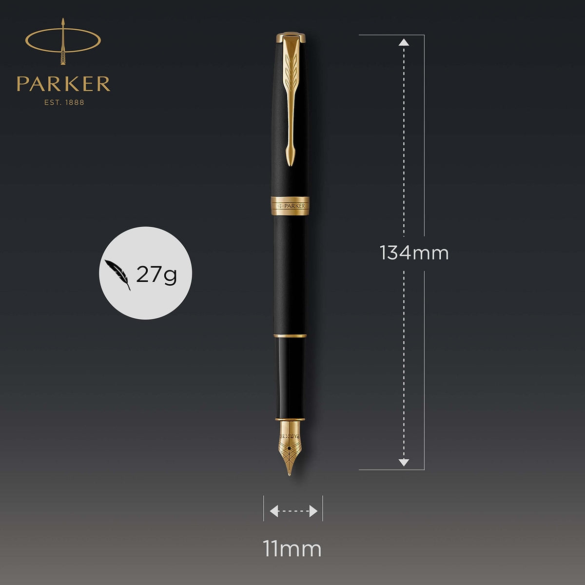 Parker Füller Sonnet Core Matt Mattschwarz G.C.-5