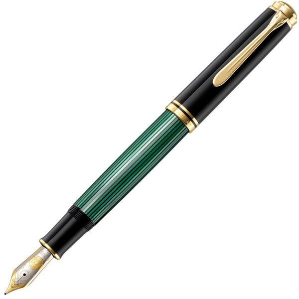 Pelikan, penna stilografica Souverän M1000, pennino 18K, nero-verde