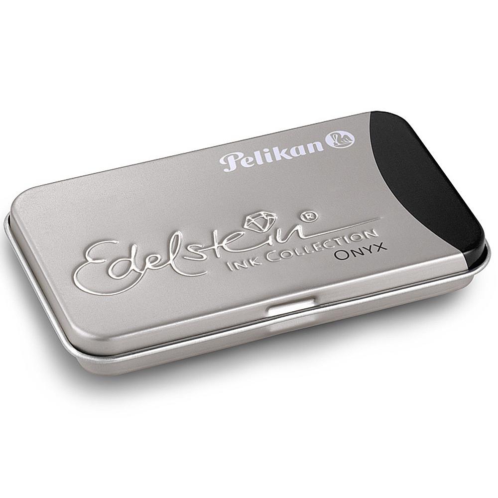 Pelikan, Tintenpatronen, Edelstein Tinte GTP/6 Onyx im Metalletui-1