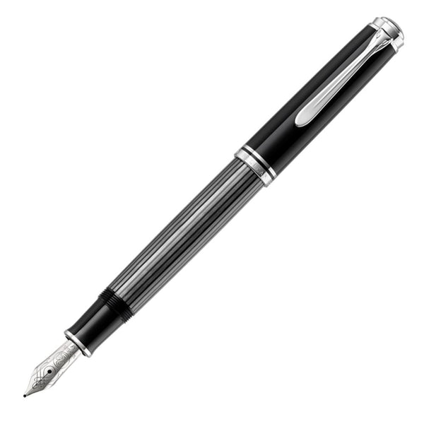 Pelikan, penna stilografica Souverän M405, con astuccio pieghevole, pennino 14K, Stresemann