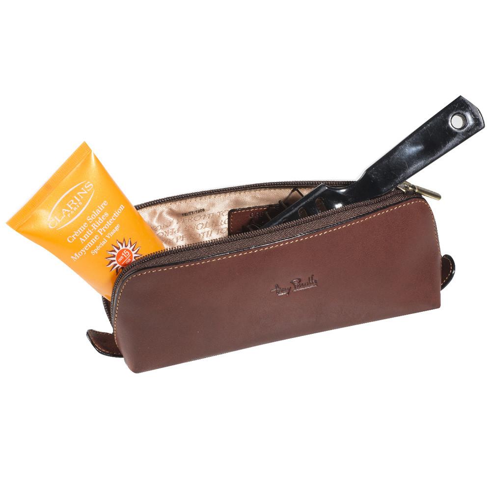 Tony Perotti, Schlampertasche, Mäppchen, Vegetale, groß, Dunkelbraun-1