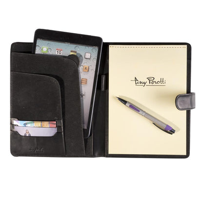 Tony Perotti, Schreibmappe, Vegetale, mit Tabletfach, A5 Schwarz-1
