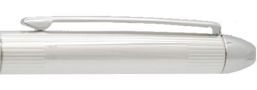 Waldmann, stylo plume de poche, lignes, laqué, noir