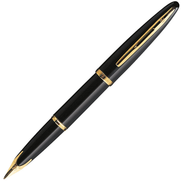 Waterman, penna stilografica Carène, oro, pennino 18K, nera