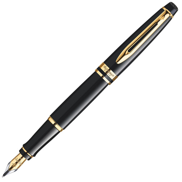 Waterman, penna stilografica Expert, oro, nero