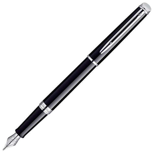 Waterman, penna stilografica Hémisphère, cromo, nero