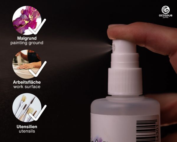 Soluzione detergente Octopus Fluids per la collezione di inchiostri a base alcolica, spray incolore