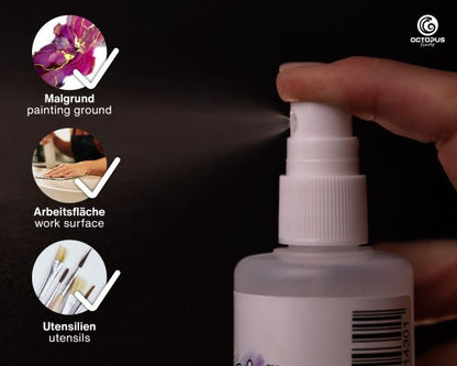 Soluzione detergente Octopus Fluids per la collezione di inchiostri a base alcolica, spray incolore