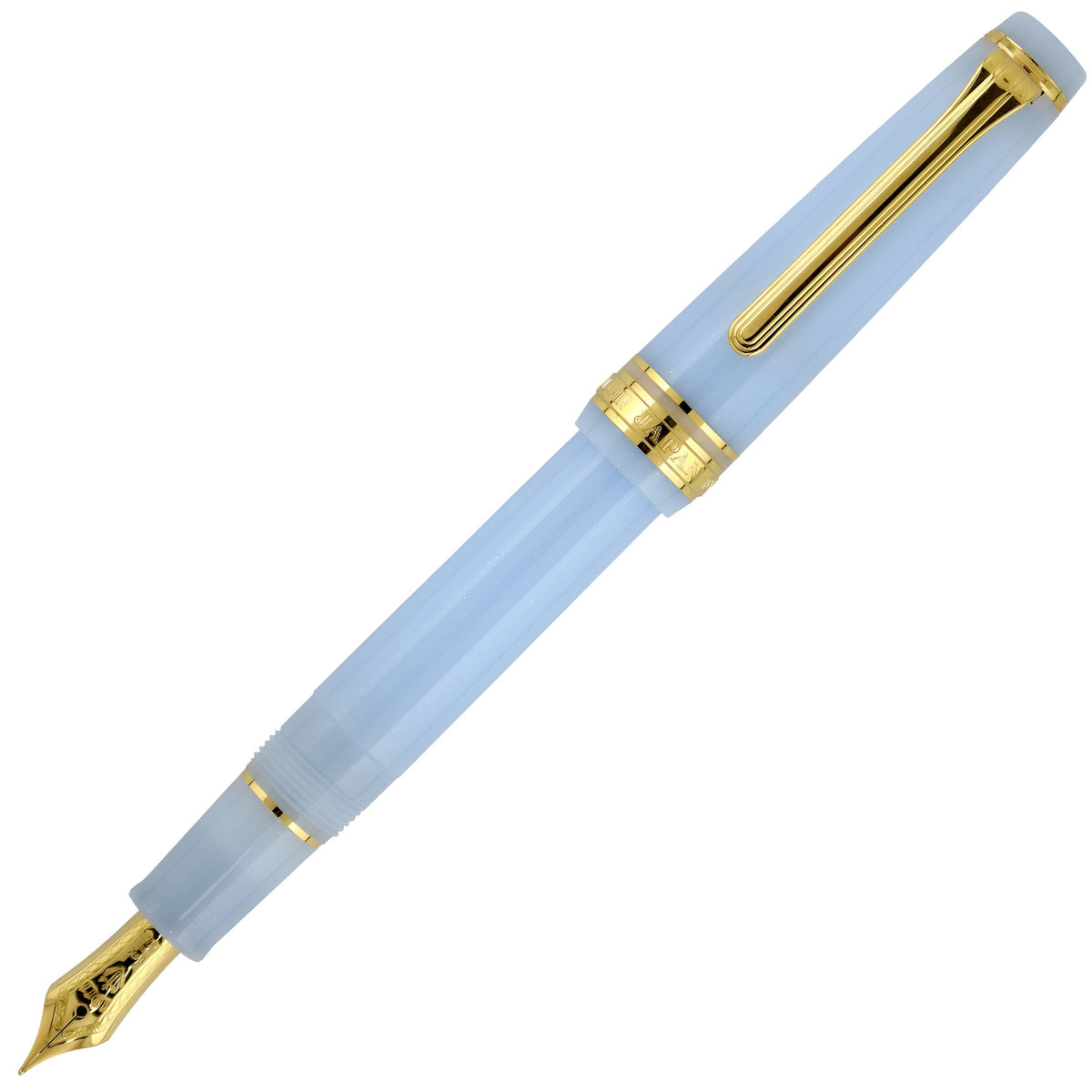 Sailor, Füller Pro Gear Slim, gold Special Ed. 14K Feder, Grateful Crane Light Blue Lamé