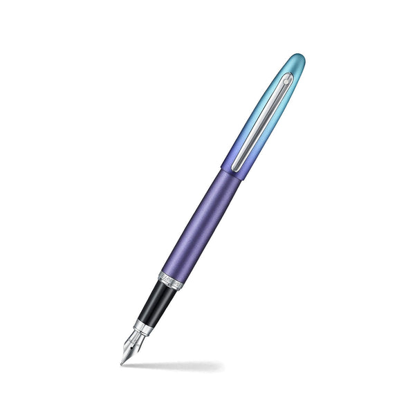 Stylo plume Sheaffer Expressions argent, plume en acier, bleu foncé