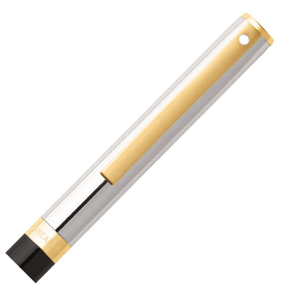 sheaffer-kugelschreiber-sagaris-chrome-gold-black-2