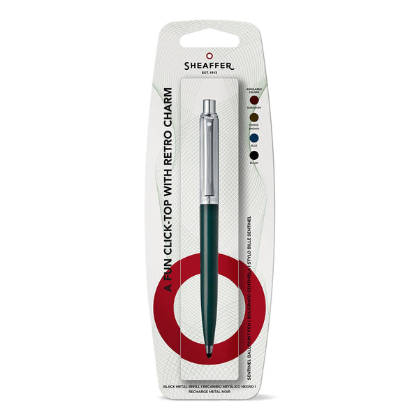 Sheaffer Stylo bille Sentinel Chrome, vert