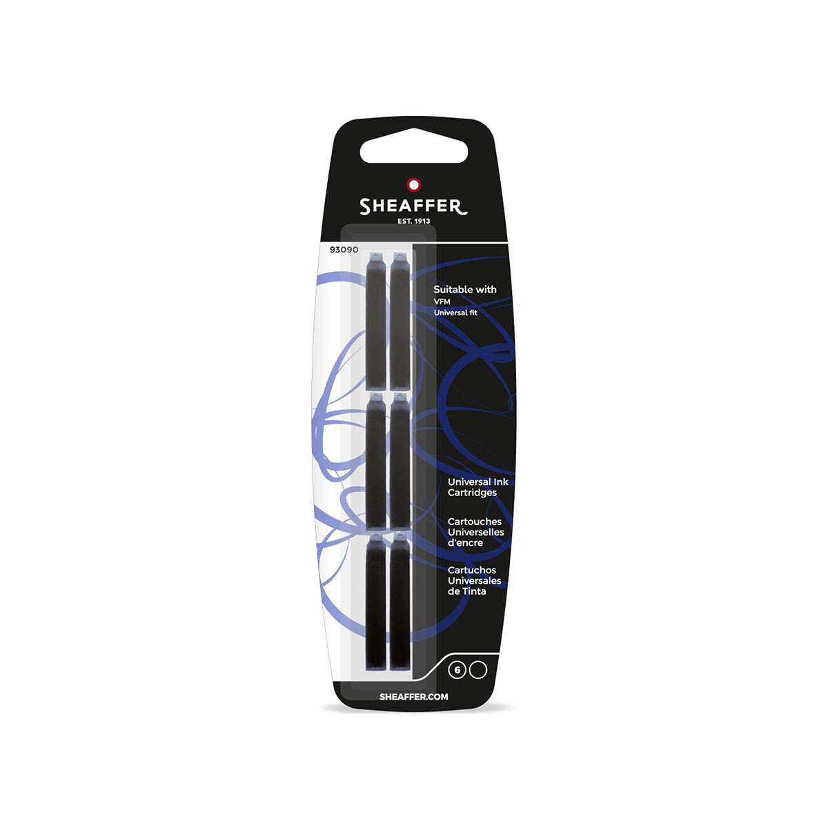 Sheaffer Tintenpatrone VFM 6 Stk., Black