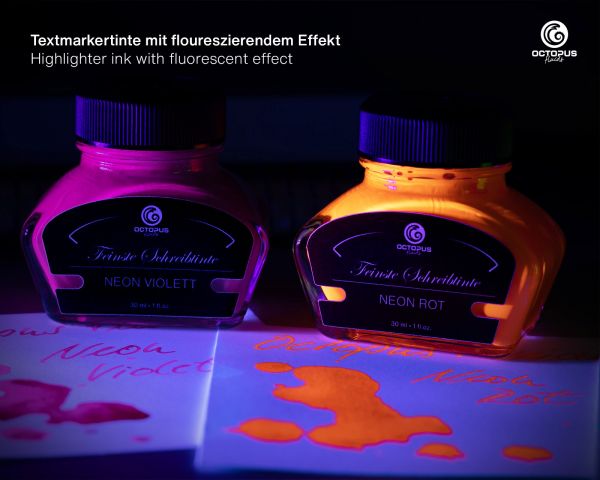 Encre fluo rouge Octopus pour surligneur 30 ml