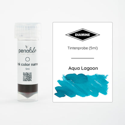 Diamine, campione d'inchiostro, Regular, Aqua Lagoon, 5ml