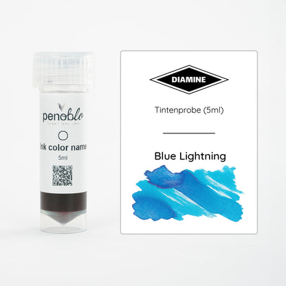 Diamine, Échantillon d'encre, Chatoyant, Blue Lightning, 5ml