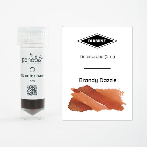 Diamine, échantillon d'encre, Shimmering, Brandy Dazzle, 5ml
