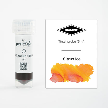 Diamine, campione d'inchiostro, Shimmering, Citrus Ice, 5ml