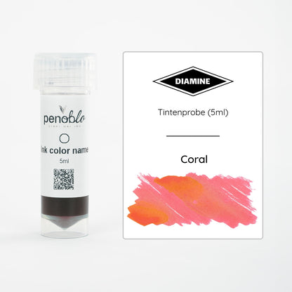 Diamine, campione di inchiostro, Regular, Coral, 5ml