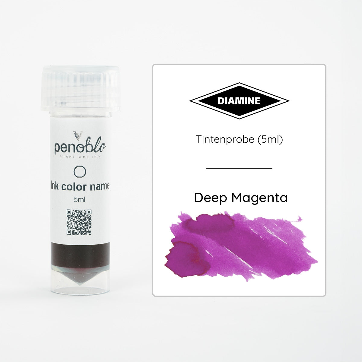 Diamine, Échantillon d'encre, Standard, Deep Magenta, 5ml