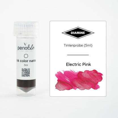 Échantillon d'encre Penoblo, Diamine Shimmering, Electric Pink