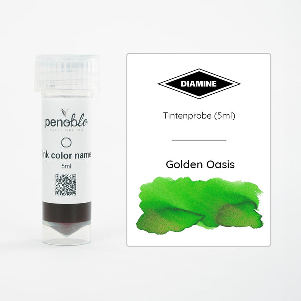 Diamine, campione d'inchiostro, brillante, Golden Oasis, 5ml