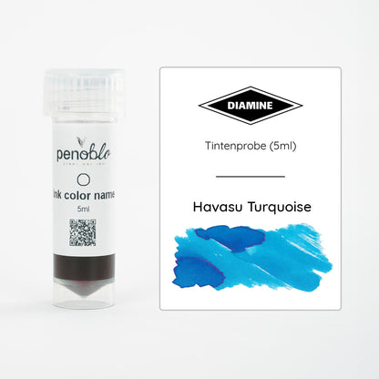 Test d'encre Penoblo, Diamine Regular, Havasu Turquoise