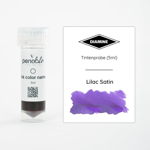 Campione di inchiostro Penoblo, Diamine Shimmering, Lilac Satin