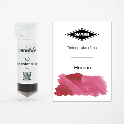 Diamine, campione di inchiostro, Regular, Maroon, 5ml