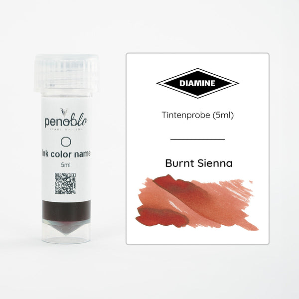 Campione di inchiostro Penoblo, Diamine Regular, Burnt Sienna