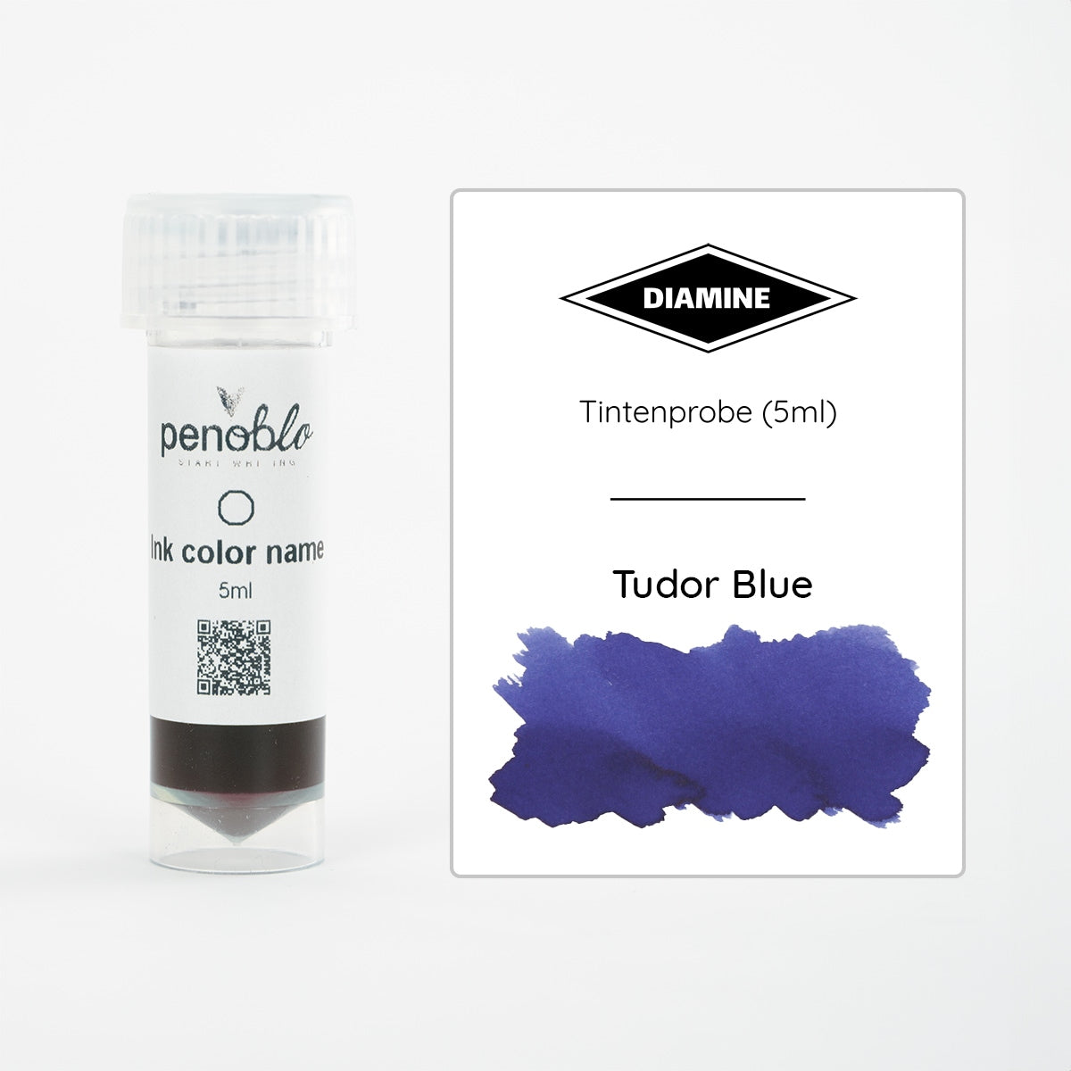 Campione d'inchiostro Penoblo, Diamine 150th Anniversary, Tudor Blue