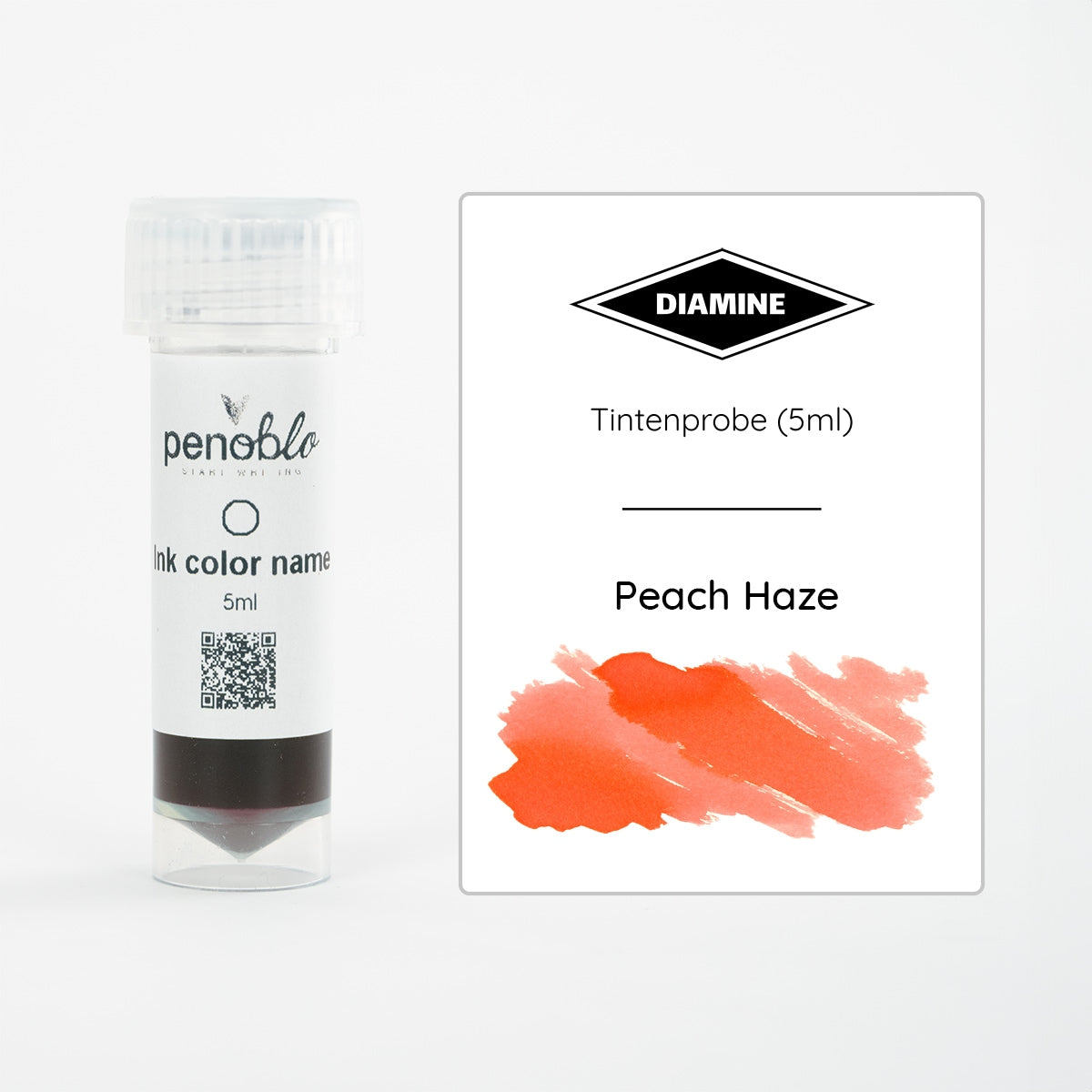 Campione d'inchiostro Penoblo, Diamine Regular, Peach Haze