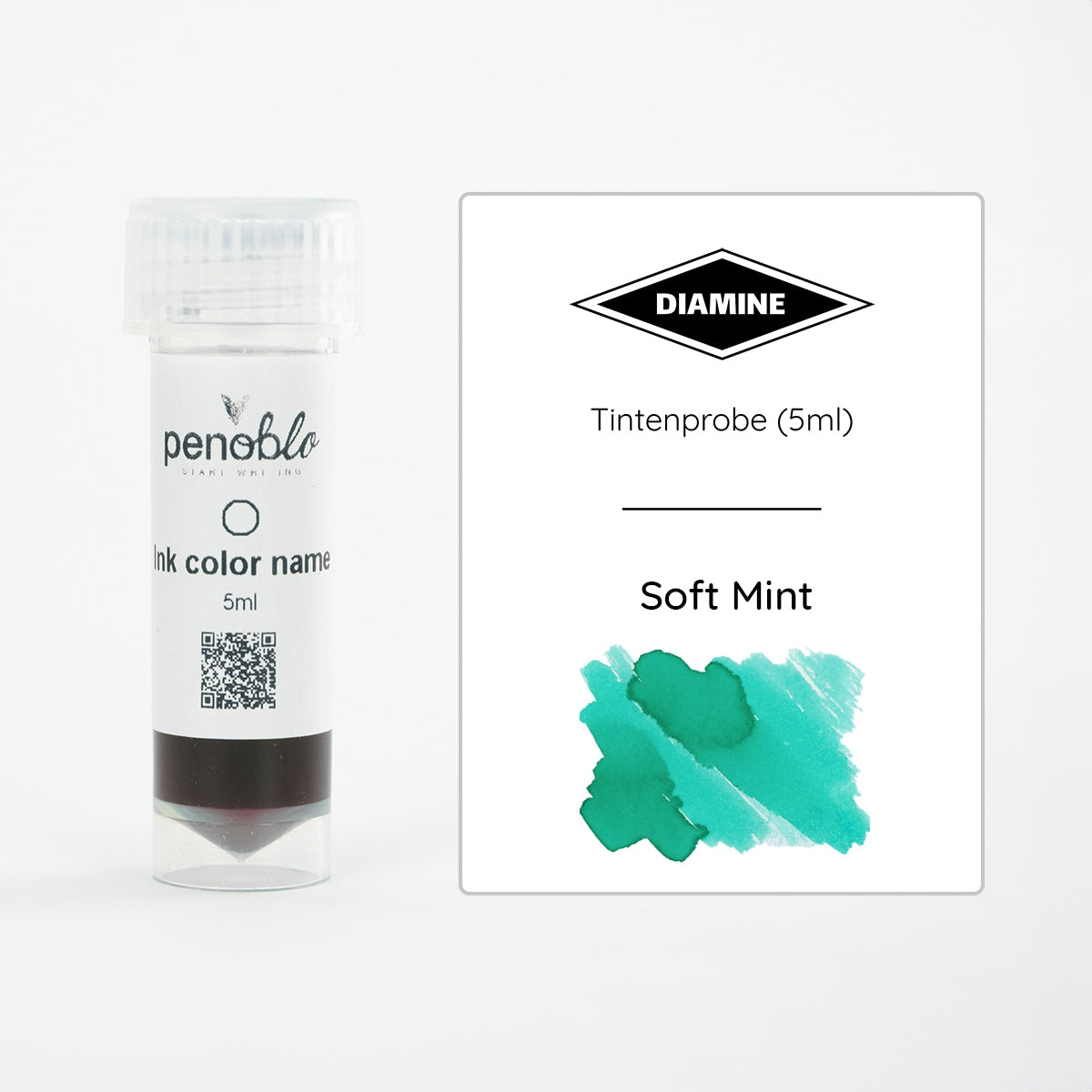 Campione di inchiostro Penoblo, Diamine Regular, Soft Mint