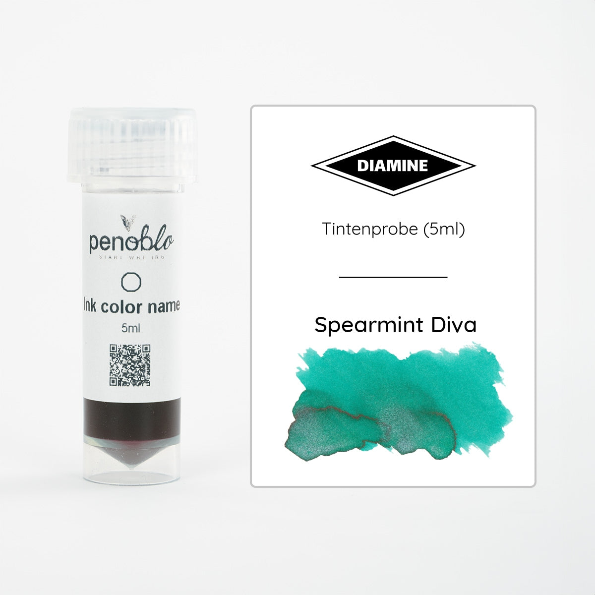 Diamine, échantillon d'encre, chatoyant, Spearmint Diva, 5ml