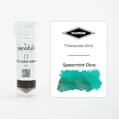 Diamine, échantillon d'encre, chatoyant, Spearmint Diva, 5ml