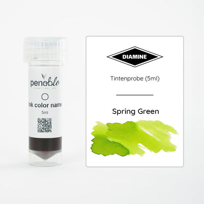 Diamine, campione d'inchiostro, Regular, verde chiaro/verde primavera, 5ml