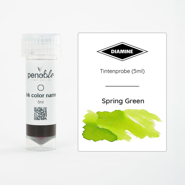 Diamine, campione d'inchiostro, Regular, verde chiaro/verde primavera, 5ml