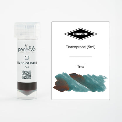 Échantillon d'encre Penoblo, Diamine Regular, Teal